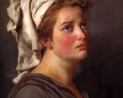 雅克-路易 大卫 : Portrait of a Young Woman in a Turban